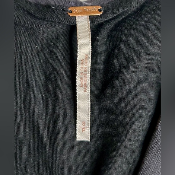 FREE PEOPLE Cupro Criss Cross Cap Sleeve Minidress/Tunic In Black Sz S/M ✨EUC✨ - Picture 6 of 8